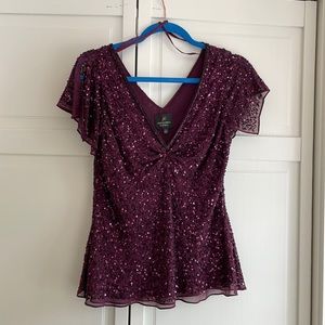 Adrianna Papell Sequin Top with